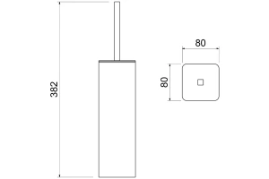 Ершик для унитаза напольный Timo Torne черный матовый - 2
