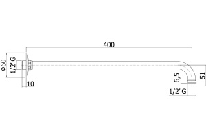 Кронштейн для верхнего душа Paffoni Soffioni ZSOF017CR - 2