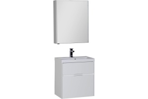 Мебель для ванной Aquanet Латина 60 2 ящика белая