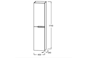 Шкаф-пенал Jacob Delafon Nona EB1893LRU-G98 L, глянцевый темно-синий - 2