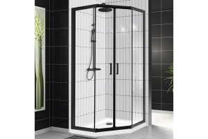 Душевой уголок BelBagno Uno 90х90 черный, матовый (UNO-195-P-2-90-C-NERO)