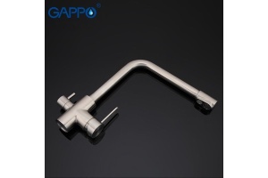 Смеситель для кухни Gappo стальной - 3