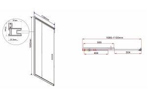 Душевой уголок Vincea Garda 120х110 хром стекло рифленое - 2
