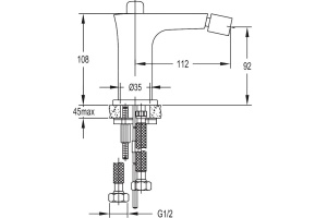 Смеситель Cezares Tesoro F BS 01 W0 для биде - 2