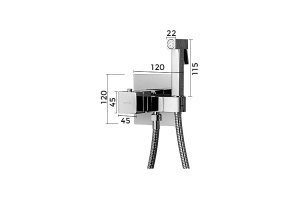 Термостатический смеситель с гигиеническим душем Gappo G7207-40 - 2