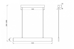 Подвесной светодиодный светильник Maytoni Step P010PL-L23G3K - 3