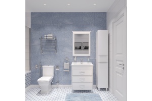 Зеркало STWORKI Хальмстад 65 белое, с подсветкой светодиодной, инфракрасный выключатель, прямоугольное - 2