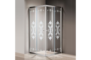 Душевой уголок Cezares Giubileo-A-2-100 стекло с узором, хром