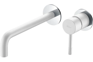 Смеситель для раковины Boheme Uno белый, хром (465-WCR)
