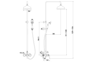 Душевая стойка Lemark Brava (LM4760G) - 2