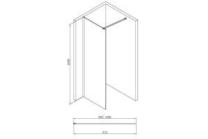 Душевая перегородка ABBER Immer Offen AG61100B - 3