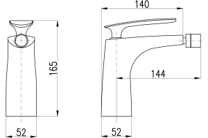 Смеситель для биде Rav Slezak Tigris хром - 2