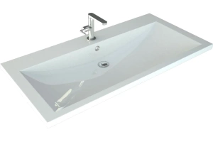 Раковина из искусственного мрамора, Белая, AM-LAV-1000-MR-A