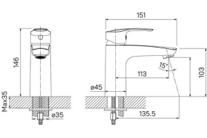 Смеситель Iddis Ray RAYSB00i01 для раковины - 3