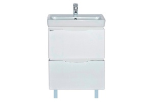 Тумба с раковиной Misty Венера 60 белая глянцевая