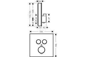 Термостат Hansgrohe ShowerSelect 15738400 для душа - 3