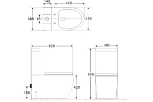 Бачок для унитаза BelBagno Amanda белый (BB051T) - 2