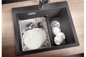 Мойка из гранита Blanco Pleon серый (521690) - 2