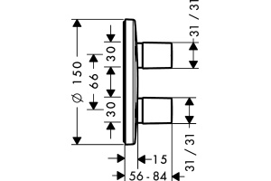Вентиль Hansgrohe Metris хром (31958000) - 2