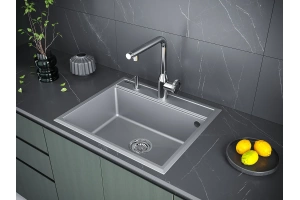 Мойка кухонная Paulmark Stepia 59 серый матовый - 3