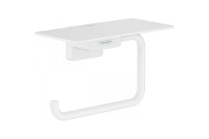 Держатель туалетной бумаги с полкой AddStoris Hansgrohe 41772700, матовый белый