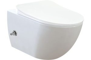 Унитаз подвесной Creavit Free FE3205 белый со смесителем биде, сиденье микролифт