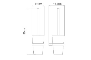 Sauer K-7927 Щетка для унитаза подвесная - 3