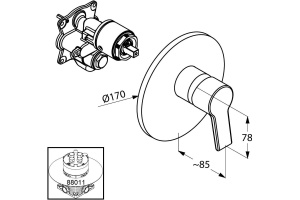 Смеситель Kludi O-CEAN 387550575 для душа - 2