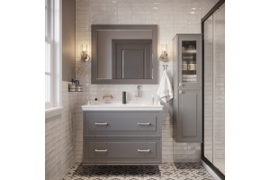 Тумба с раковиной STWORKI Хадстен 100 серая - 2