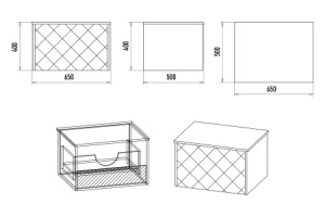 Тумба с раковиной Misty Манго 65 белая глянцевая - 3