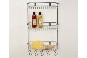 Полка Wasserkraft K-1433 3-ярусная, с крючками - 2