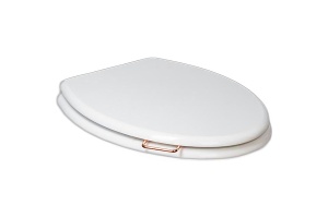Сиденье для унитаза Boheme Puro белый с петлями бронза