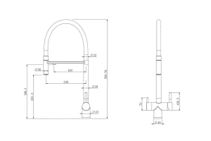 Смеситель для кухни Abber Wasser Kreis черный хром - 2