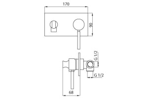 Гигиенический душ Cezares OLIMP (OLIMP-DIF-03/24-L) - 2