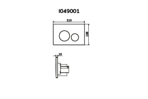 Кнопка смыва AM.PM Pro L I049001 белая глянцевая - 3