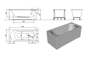 Ванна акриловая Kolpa San Betty 160x70 белый - 3