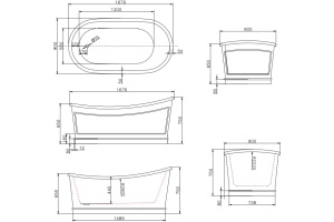 Акриловая ванна BelBagno BB32-MATT - 3