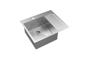 Мойка нержавеющая сталь, сатин, чаша слева - 2