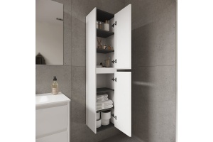 Шкаф-пенал подвесной Sancos Libra 35 белый глянцевый - 2