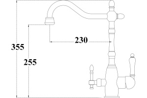 Смеситель Zorg Sanitary ZR 312 YF-33 для кухонной мойки - 2