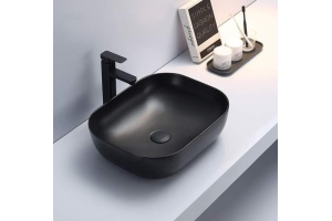 Раковина накладная CeramaLux NC 49 см черный матовый (78104MB) - 2
