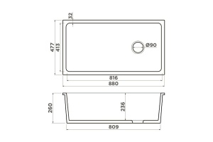 Мойка кухонная Omoikiri Tokara Natceramic/белый (4993867) - 2