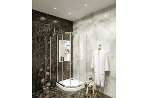 Душевой уголок Agger A03 80х80 хром с поддоном - 2