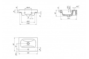 Мебельная раковина Misty Moduo 50 белая глянцевая - 3