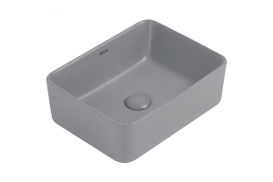 Накладная раковина Abber Rechteck 40 серая матовая