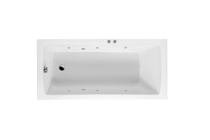 Ванна акриловая Excellent Aquaria Soft 170х75 с гидромассажем белый - хром