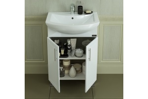 Тумба под раковину напольная Санта Дублин 60 белый - 3