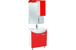 Тумба с раковиной Bellezza Альфа 65 красная - 3
