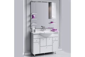 Мебель для ванной Aqwella Барселона Люкс 105 с бельевой корзиной