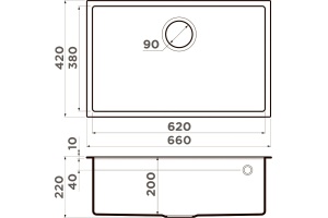 Мойка кухонная Omoikiri Tedori 66-U ваниль - 3